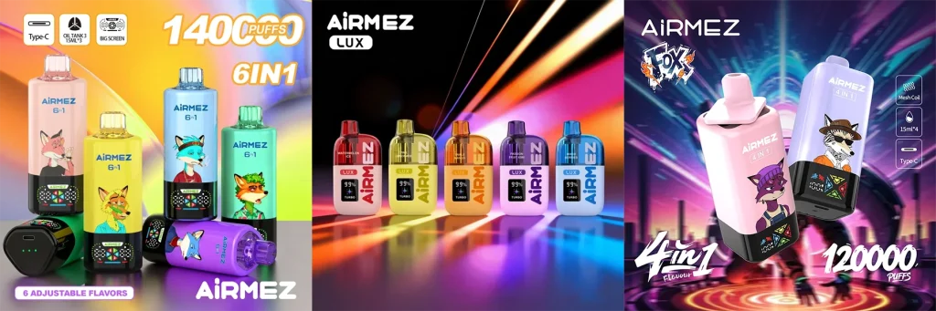 Airmez Vape premium disposable vape device collection