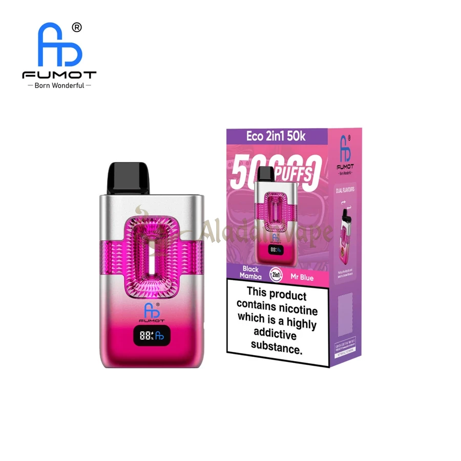 Fumot Eco 2in1 50k Puffs Randm Disposable Vape Black Mamba Mr Blue 4