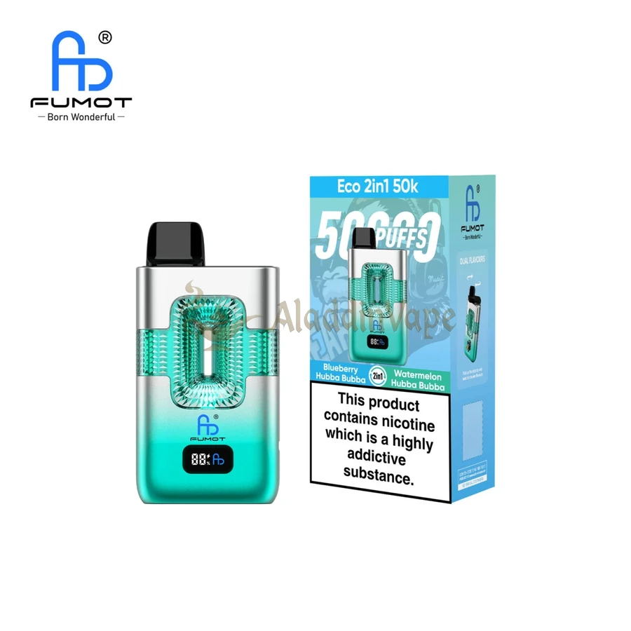 Fumot Eco 2in1 50k Puffs Randm Disposable Vape Blueberry Hubba Bubba Watermelon Hubba Bubba 4
