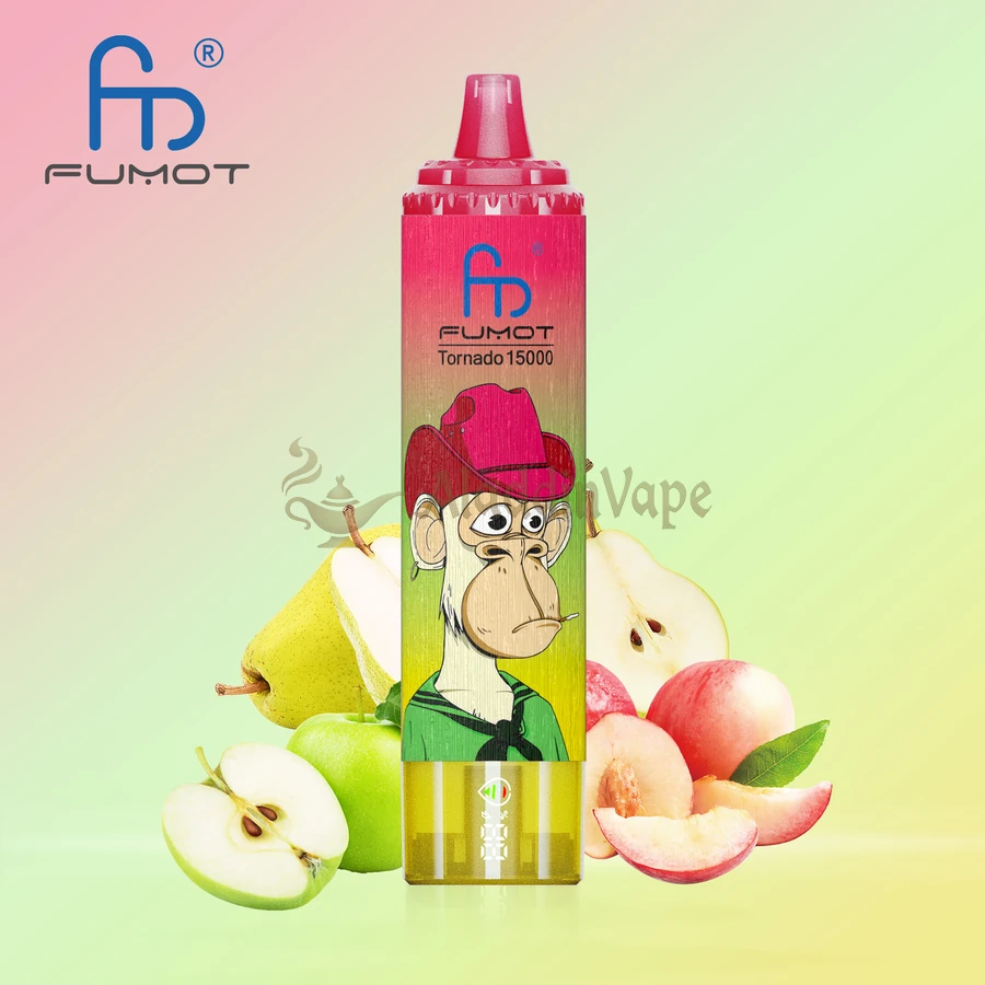 Fumot Randm Tornado 15000 Puffs Vape Apple Peach Pear Flavors