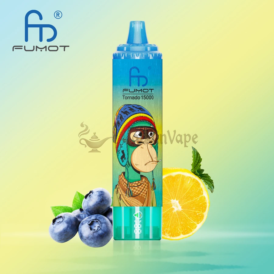 Fumot Randm Tornado 15000 Puffs Vape Blue Razz Lemonade Flavors