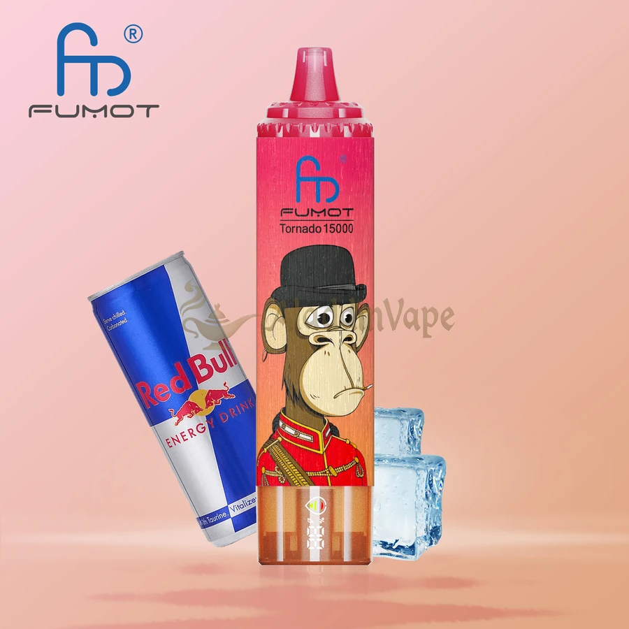 Fumot Randm Tornado 15000 Puffs Vape Red Energy Ice Flavors