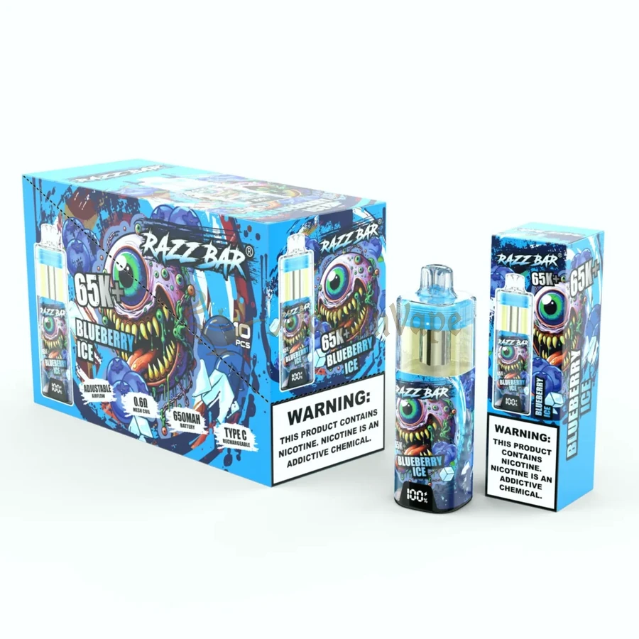 Razz Bar 65000 trekjes Wegwerp Vape Bosbes IJs