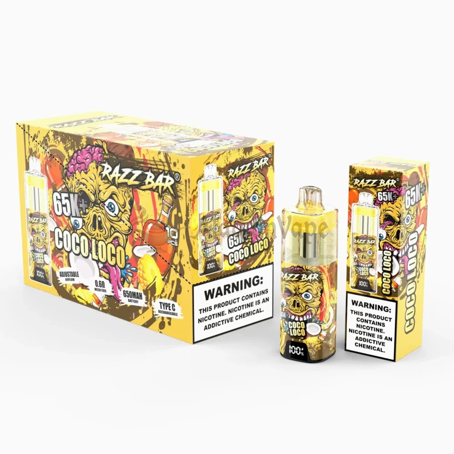 Razz Bar 65000 trekjes Wegwerp Vape Coco Loco