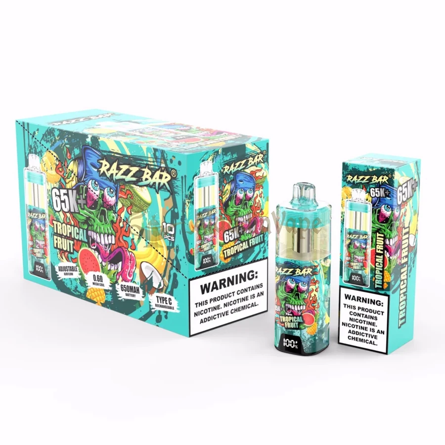 Razz Bar 65000 trekjes Wegwerp Vape Tropisch Fruit