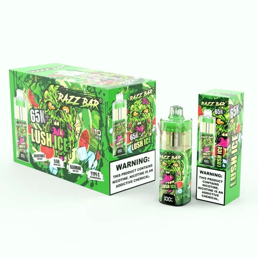 Razz Bar 65000 Trekjes Wegwerp Vape Lush Ice