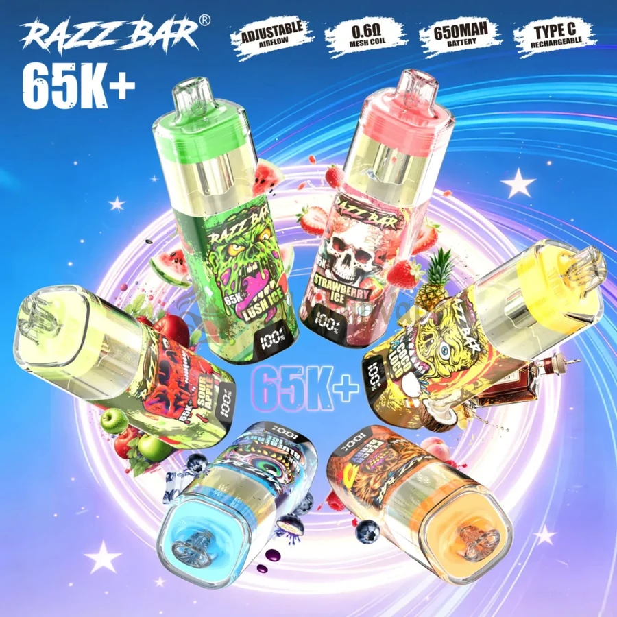 Razz Bar 65000 trekjes Wegwerp Vape Poster 5