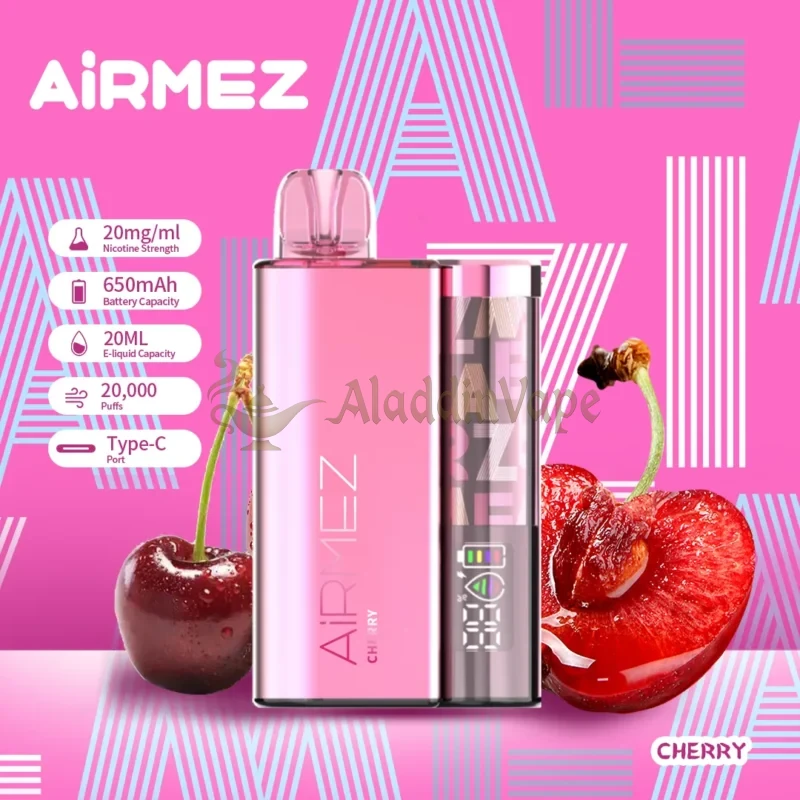 Airmez 20k potahů jednorázová vaporizér e-cigareta Příchuť Třešeň