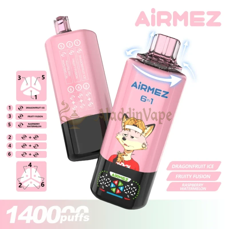 Airmez Fox 6 In 1 140k Puff 使い捨てベイプ セール中 フレーバー 10