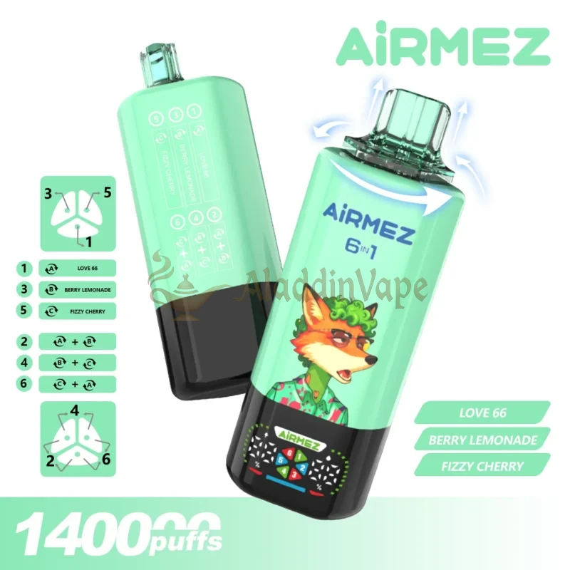 Airmez Fox 6 In 1 140k Puff 使い捨てベイプ セール中 フレーバー 4