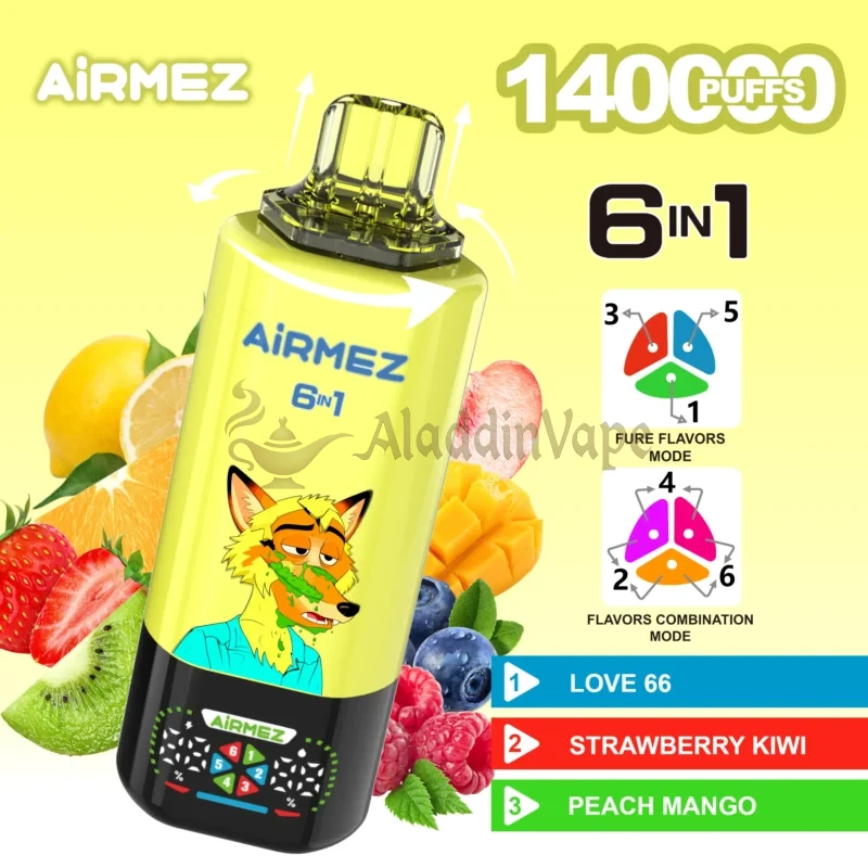 Airmez Fox 6 In 1 140k Puff 使い捨てベイプ セール中 フレーバー 7