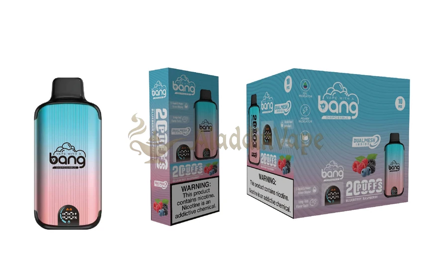 Bang 20000 20kパフ使い捨てベイプ スマートスクリーンメッシュコイル ブルーベリーラズベリー