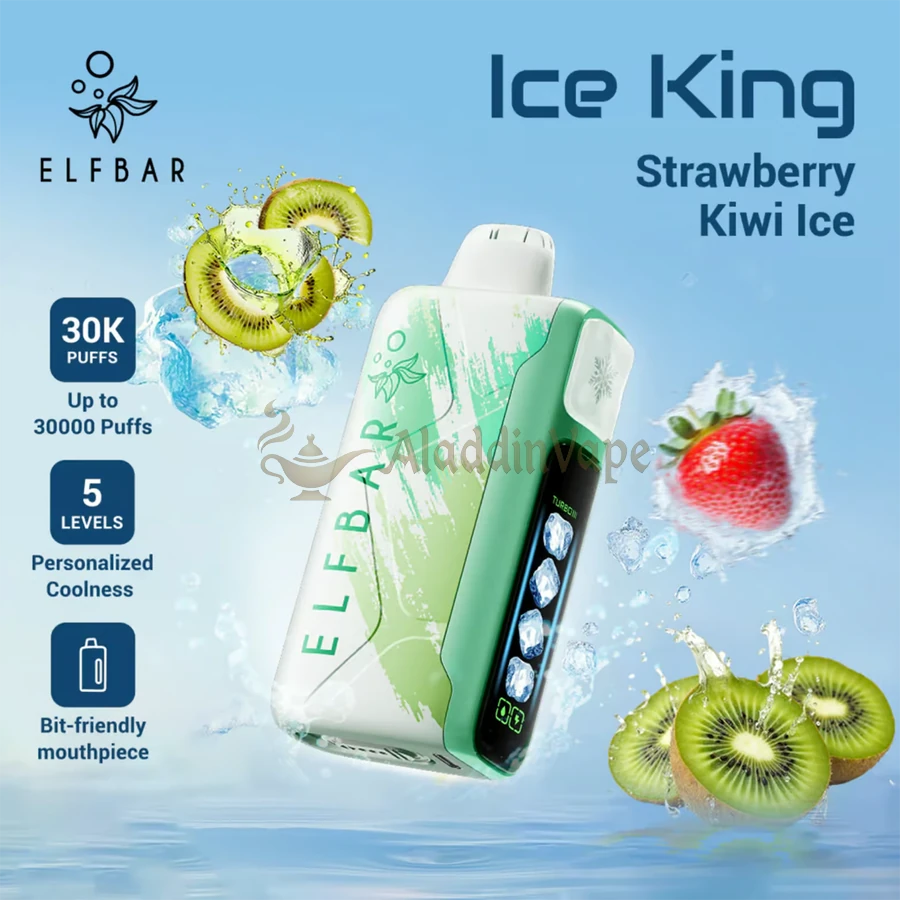 Elfbar King 30000 Puffs 使い捨て Vape ストロベリー キウイ アイス メイン