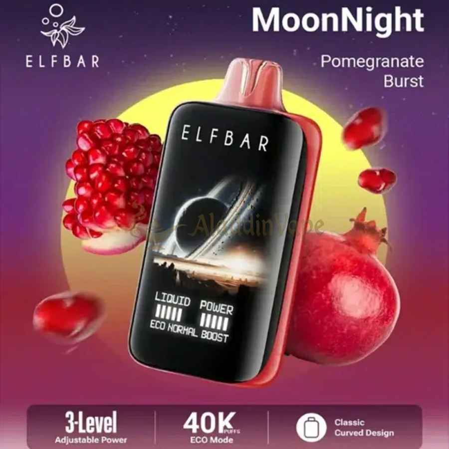 Elfbar Moonnight 40000 Potáhnutí Jednorázová Vape Granátové Jablko Výbuch Hlavní