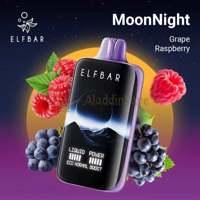Elfbar Moonnight 40000 Potáhnutí Jednorázová Vape Hroznová Malina