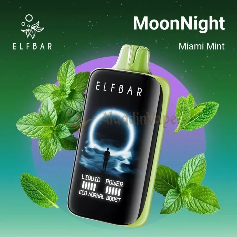 Elfbar Moonnight 40000 Potáhnutí Jednorázová Vape Miami Máta