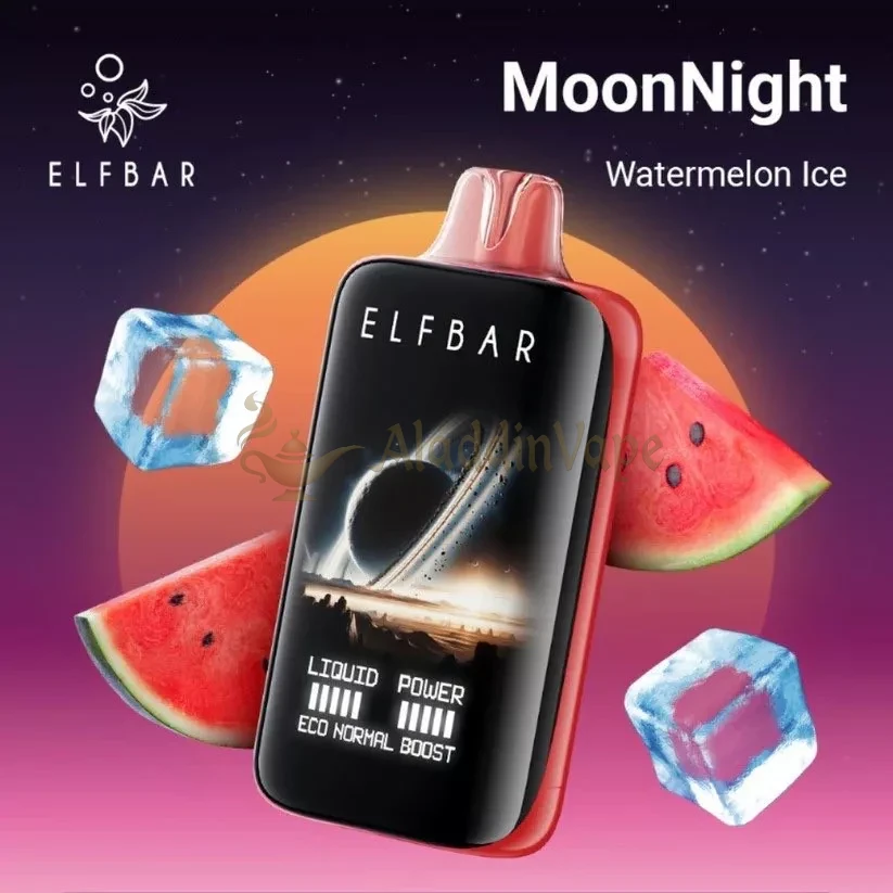 Elfbar Moonnight 40000 Potáhnutí Jednorázová Vape Meloun Led
