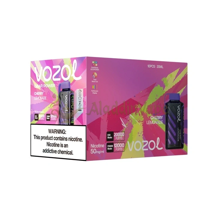 Vozol Gear Power 20k Puffs 使い捨てVAPE パッケージ チェリーレモネード