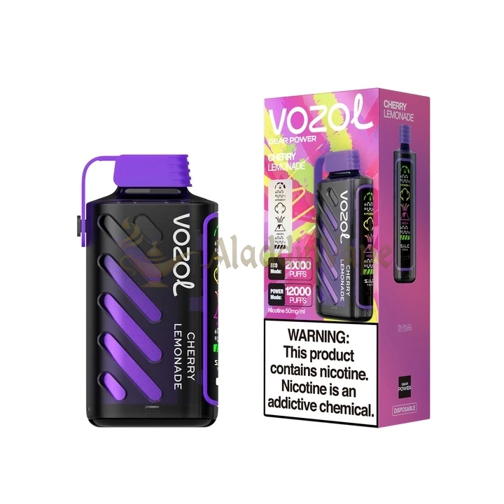 Vozol Gear Power 20k Puffs 使い捨てVAPE 小型パッケージ チェリーレモネード