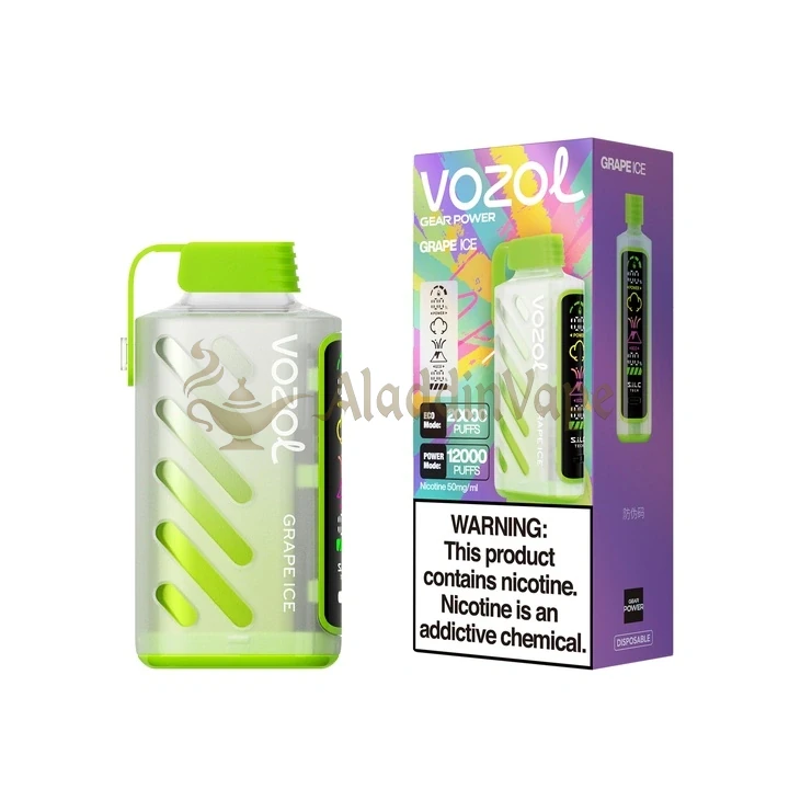 Vozol Gear Power 20k Puffs 使い捨てVAPE 小型パッケージ グレープアイス