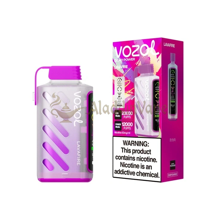 Vozol Gear Power 20k Puffs 使い捨てVAPE 小型パッケージ ラヴァファイア