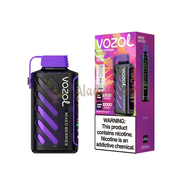 Vozol Gear Power 20k Puffs 使い捨てVAPE 小型パッケージ ミックスベリー