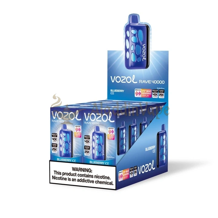 Vozol Rave 40k Puffs Einweg Vape Verpackung Blaubeereis