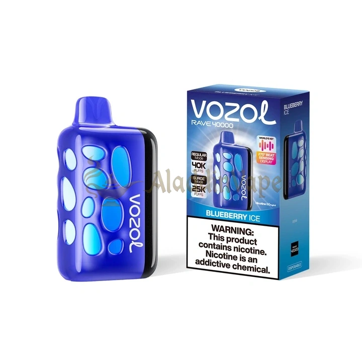 Vozol Rave 40k Puffs Einweg Vape Kleine Verpackung Blaubeereis