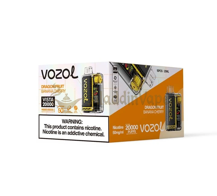 Vozol Vista 20000 Puff Einweg Vape Mittlere Verpackung Drachenfrucht Banane Kirsche