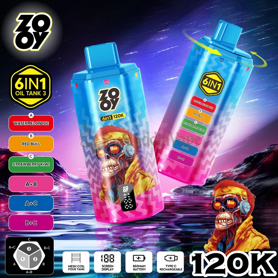 Zooy 120000 potahů Jednorázová vape Hlavní
