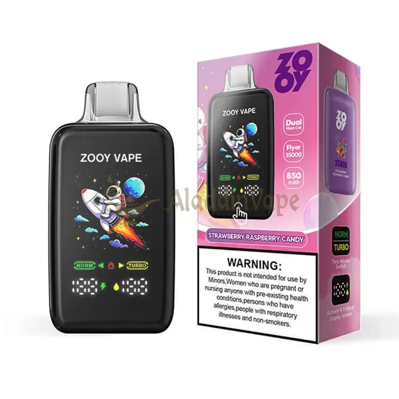 Zooy Flyer 35000 Puffs Wegwerp Vape Strawberry Raspberry Candy